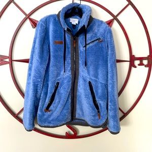 Obermeyer zip up fleece with draw string neck